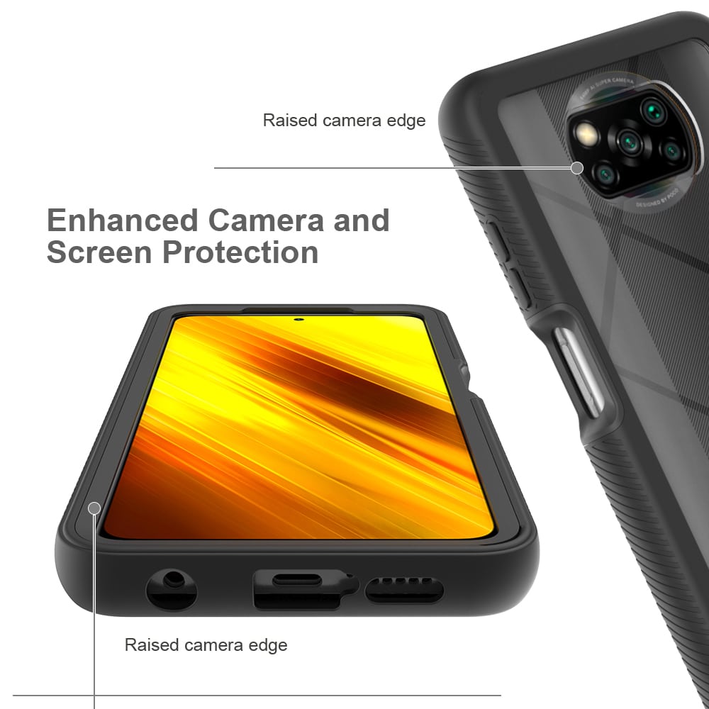 Techsuit - Defense360 Pro + Screen Protector - Xiaomi Poco X3 / Poco X3 NFC / Poco X3 Pro - crna