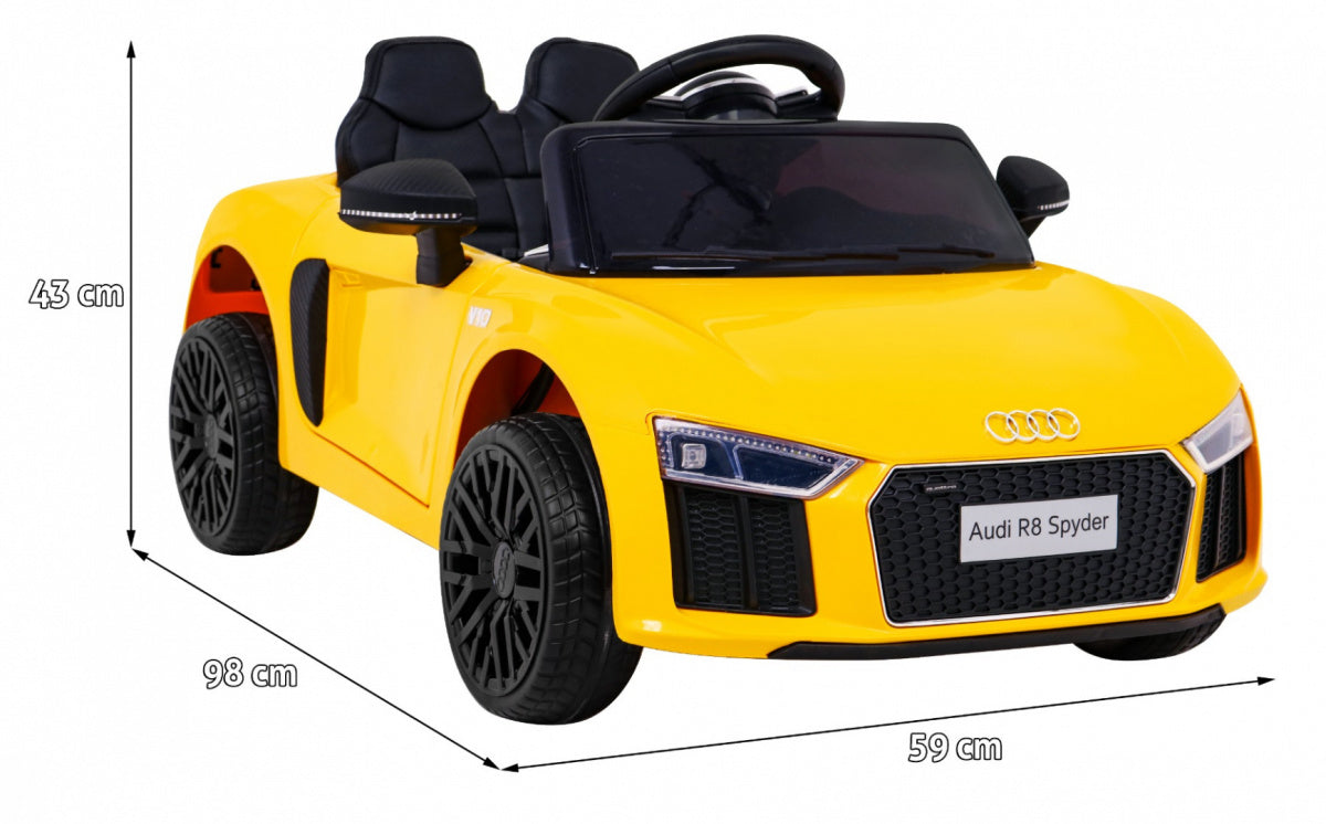 Licencirani auto na akumulator Audi R8 - Žuti