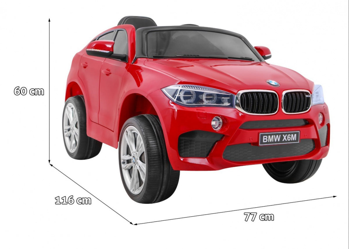 Licencirani auto na akumulator BMW X6M - crveni/lakirani