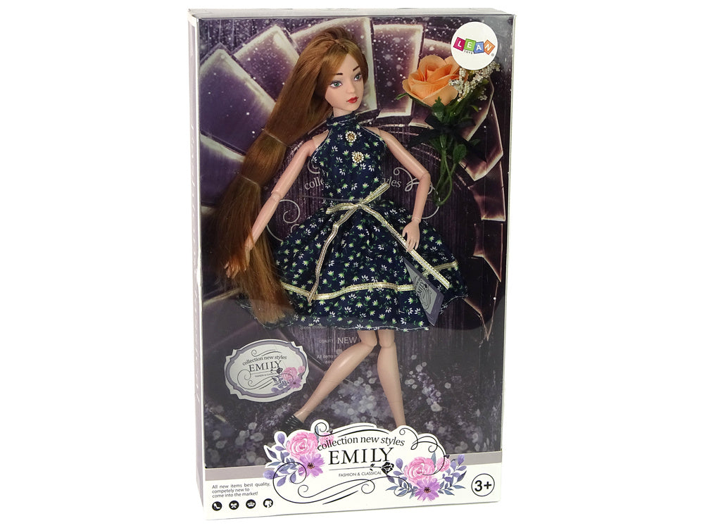 Lutka za igru Emily za modnu reviju sa buketićem - 30 cm