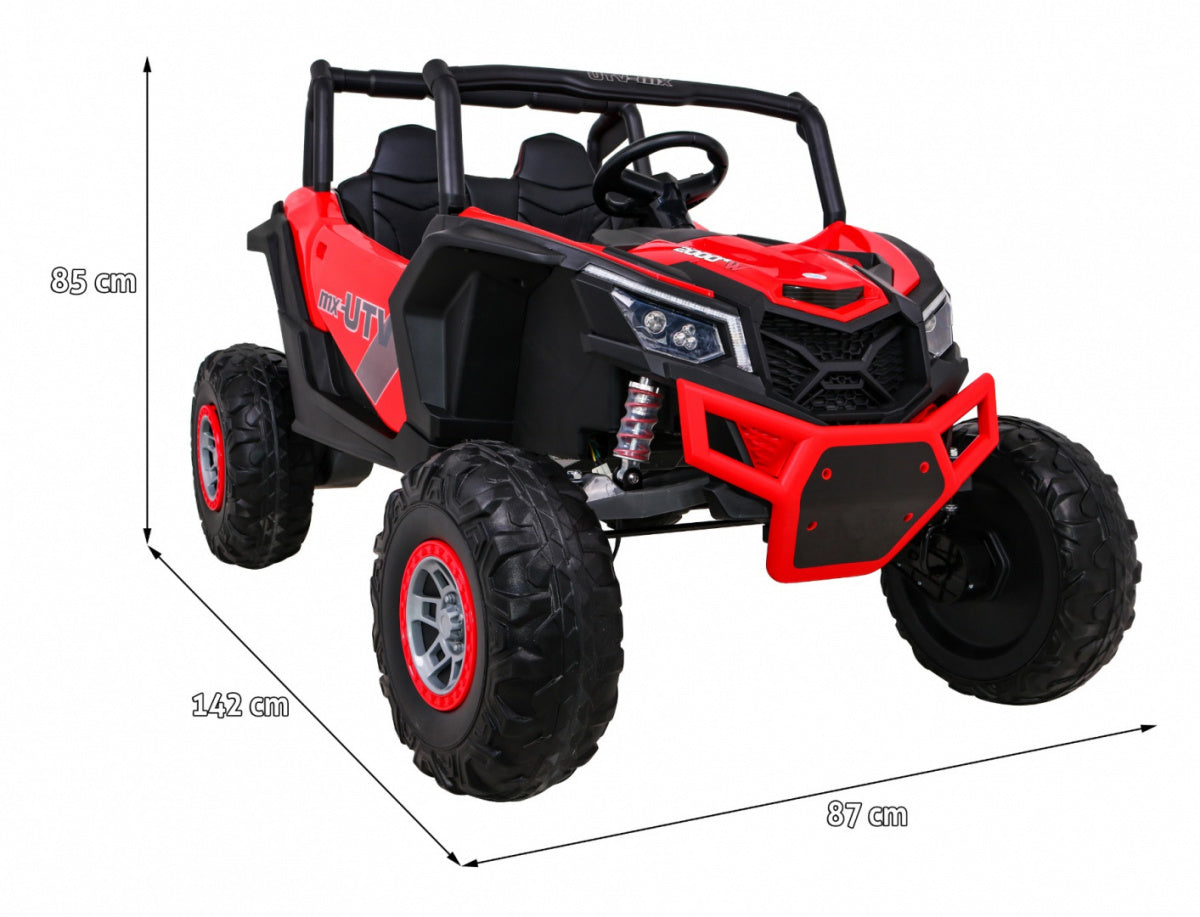 Buggy na akumulator UTV-MX - 4x4 - dvosjed - crveni