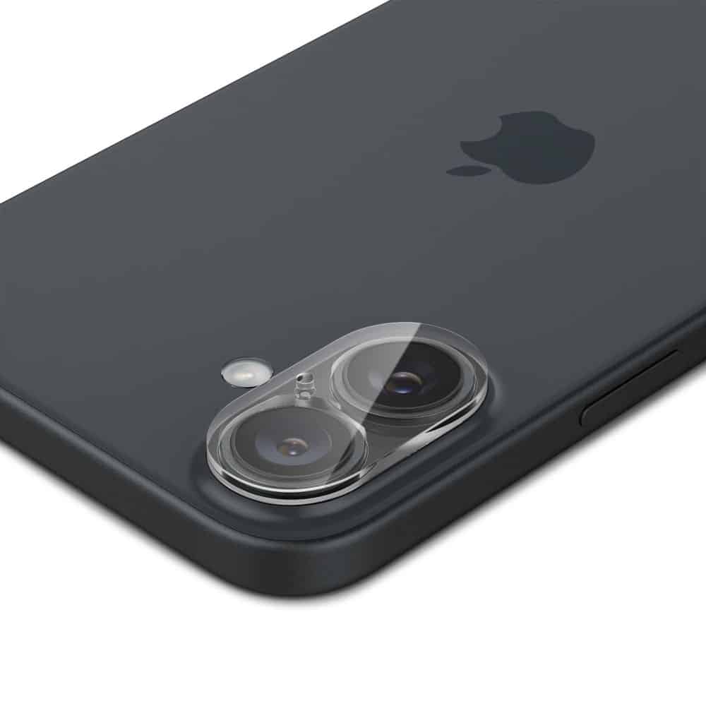 Spigen Glass tR Optik staklo za kameru 2 kom AGL07923 za iPhone 16 / 16 Plus – Crystal Clear
