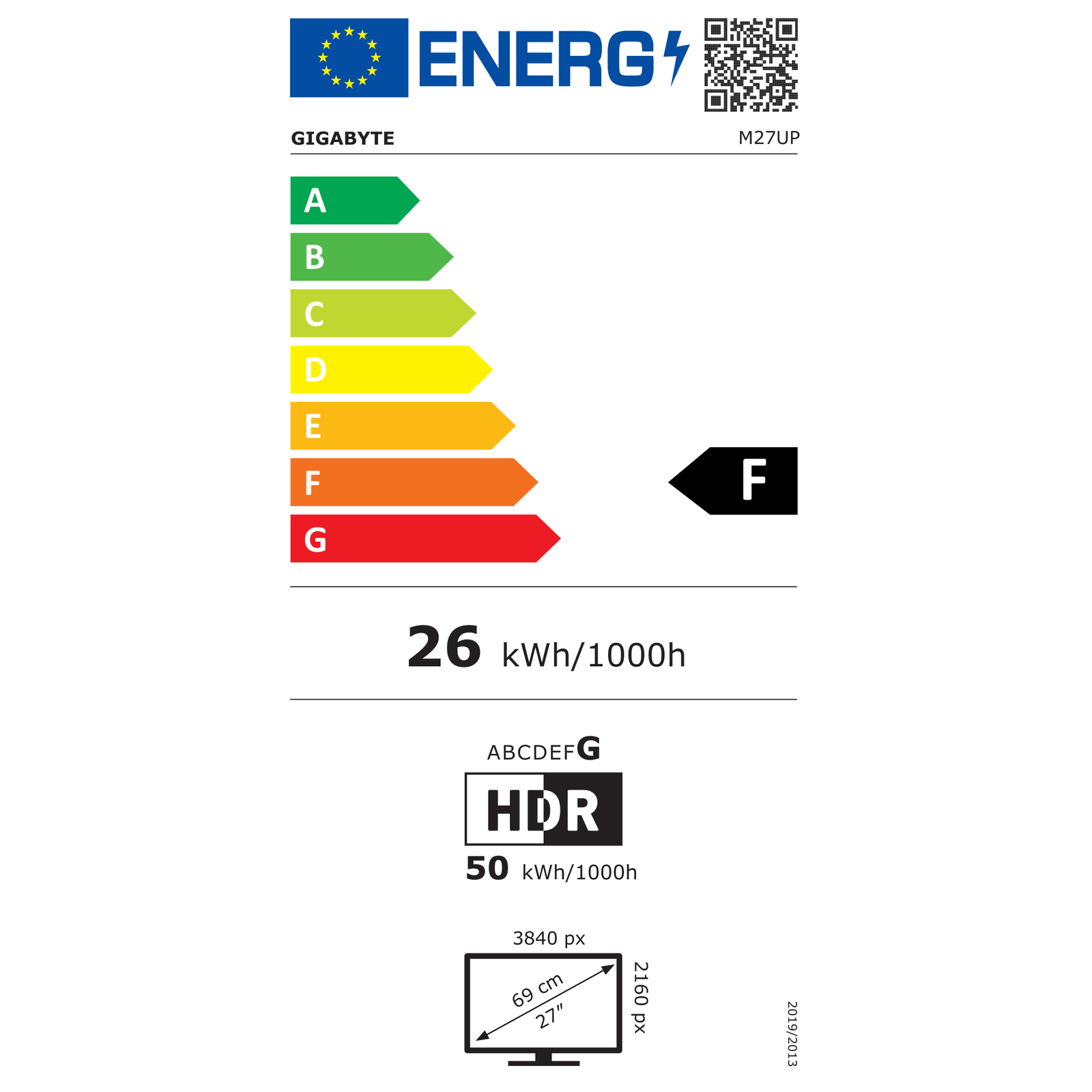 GIGABYTE M27UP računalni monitor 68,6 cm (27") 3840 x 2160 pikseli 4K Ultra HD LED Crno
