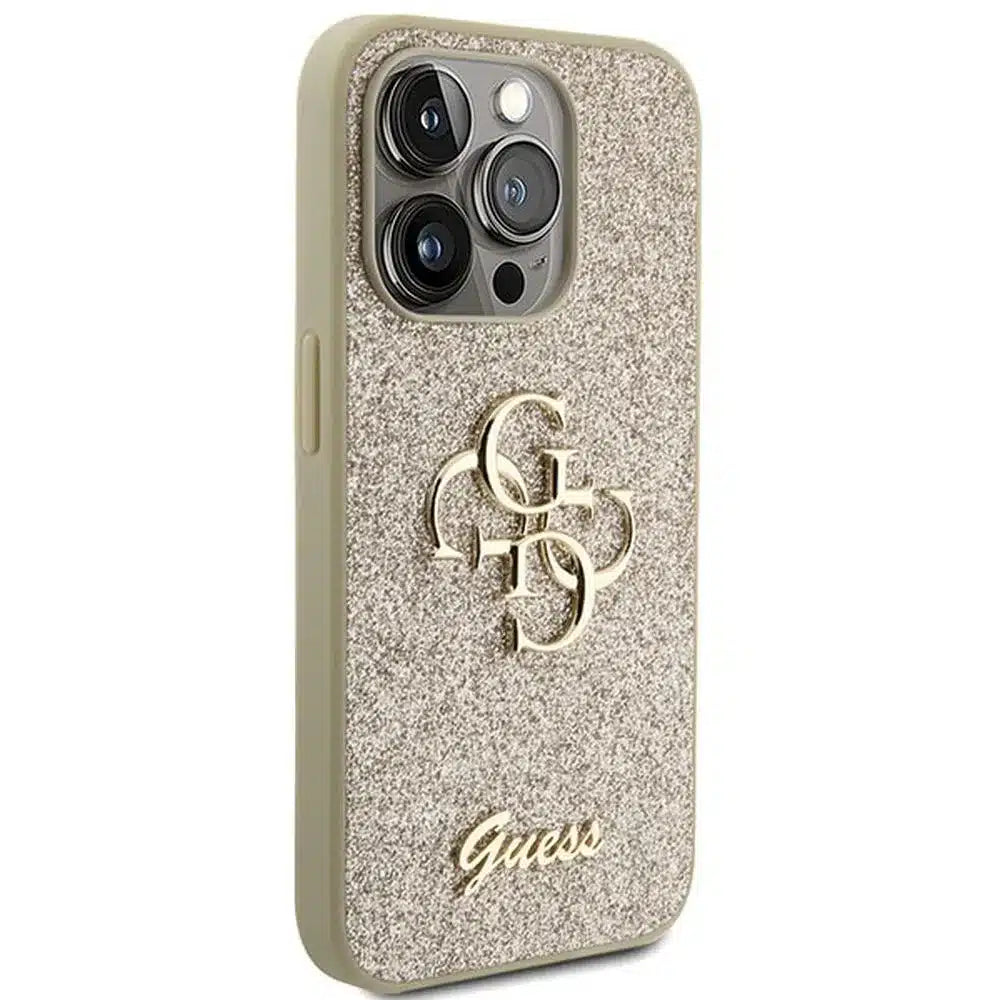 Original GUESS Hardcase GUHCP15XHG4SGD futrola za iPhone 15 PRO MAX (Fixed Glitter Big 4G / gold)