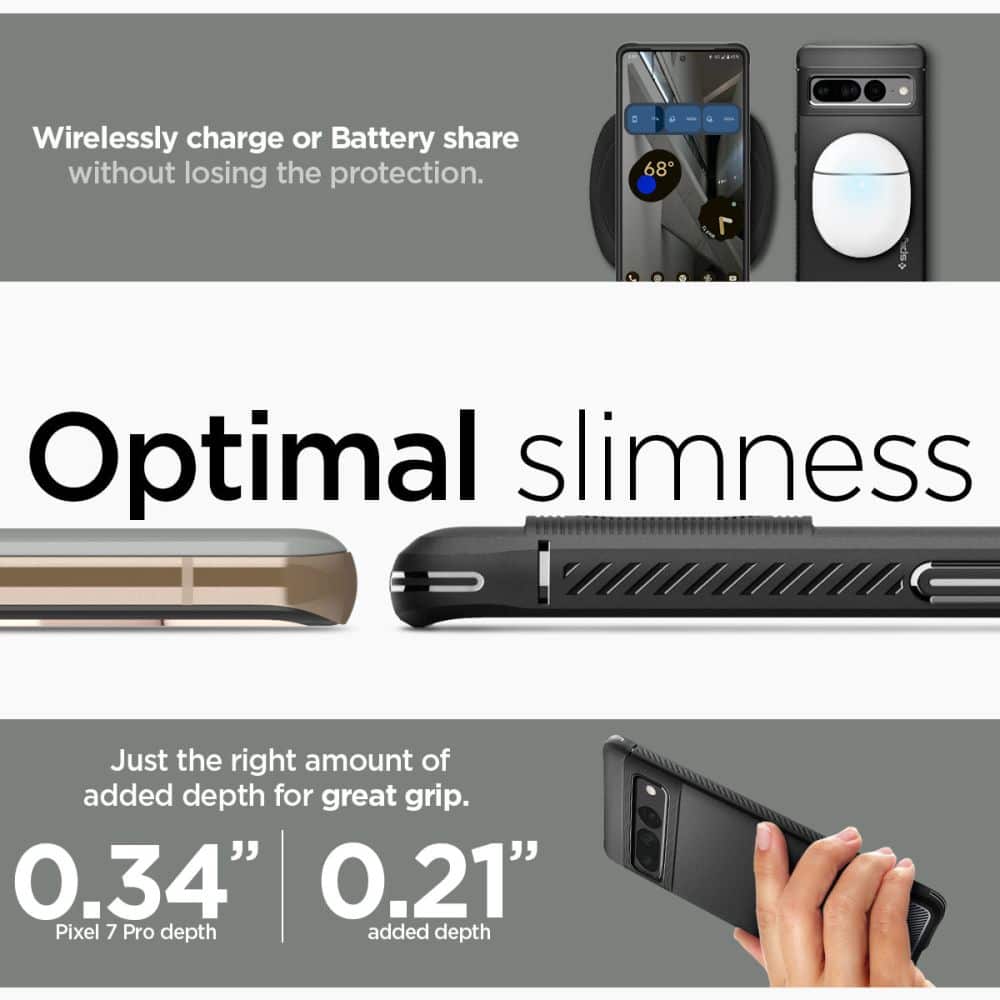 SPIGEN RUGGED ARMOR MASKA ZA GOOGLE PIXEL 7 PRO MAT CRNA