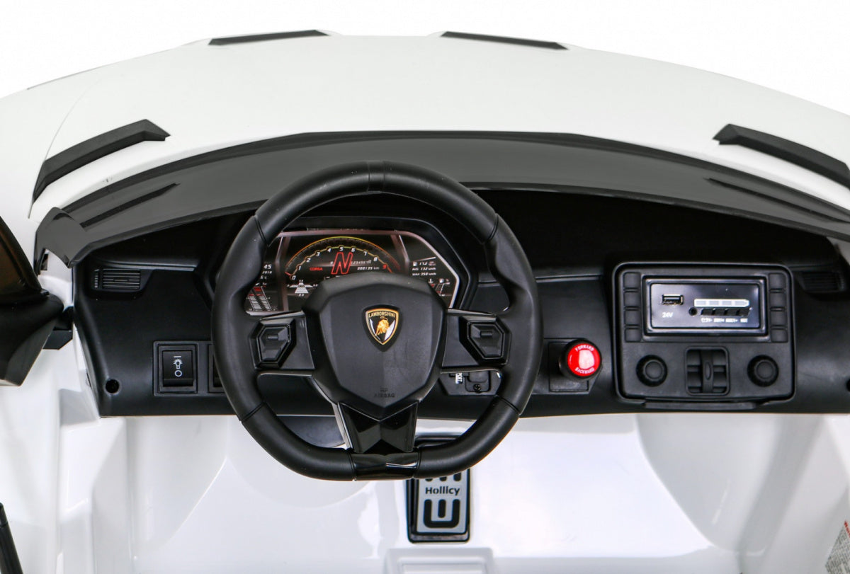 Licencirani auto na akumulator Lamborghini SVJ DRIFT - dvosjed -  bijeli