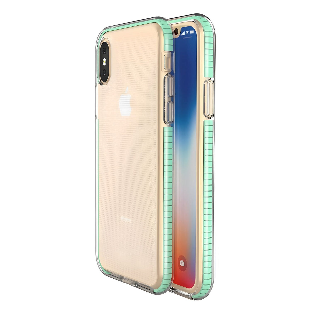 Futrola Spring clear TPU za Apple iPhone XS/iPhone X - Svijetlo zelena