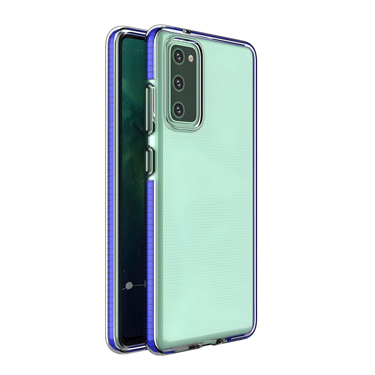 Futrola Spring clear TPU za Samsung Galaxy S30 - Tamno plava KP8732