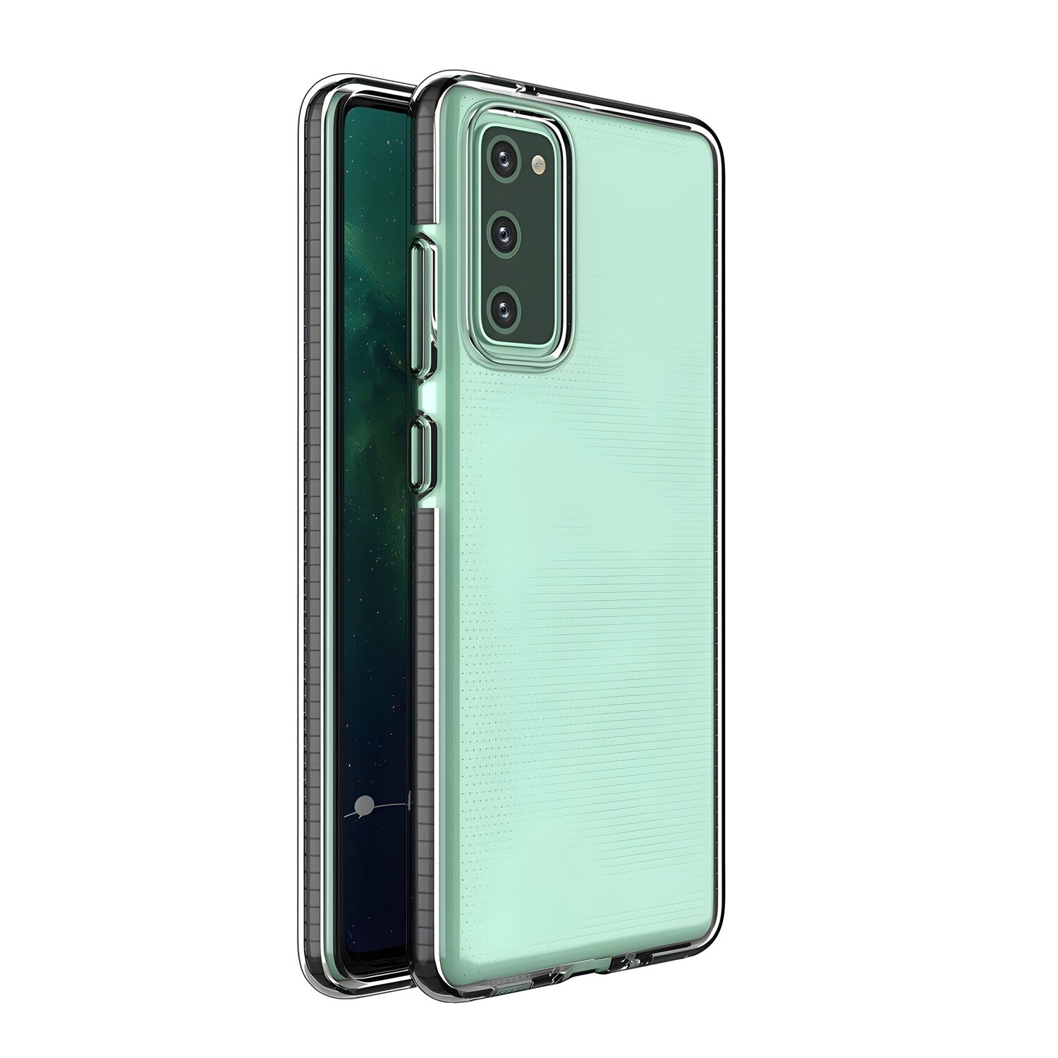 Futrola Spring clear TPU za Samsung Galaxy A72 4G - Crna KP8784