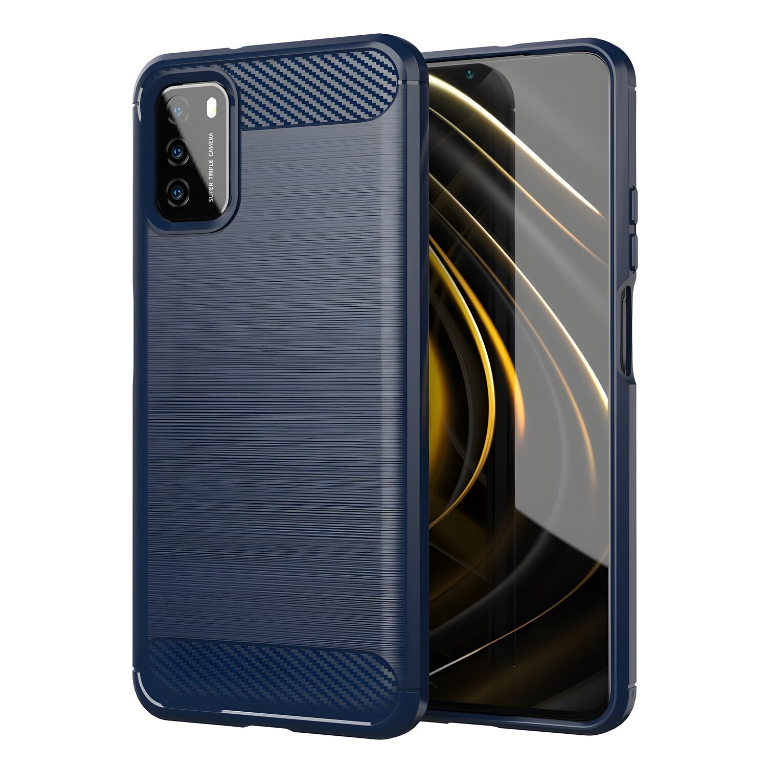 Futrola Carbon Shield TPU za Xiaomi Poco M3 - Plava KP9409