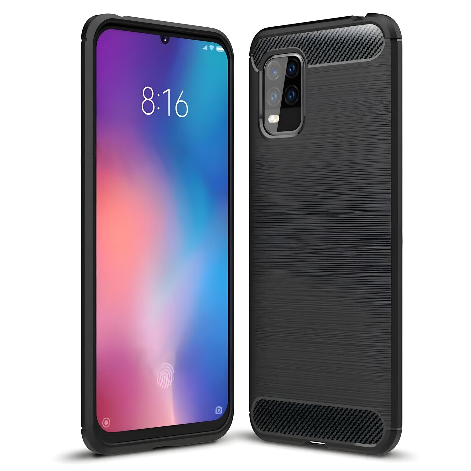 Futrola Carbon Shield TPU za Xiaomi Mi 10 Lite - Crna KP9428