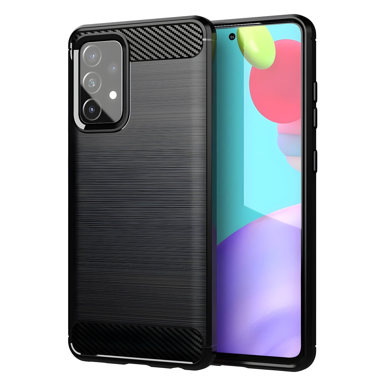 Futrola Carbon Shield TPU za Samsung Galaxy A72 5G/Galaxy A72 4G - Crna KP9522
