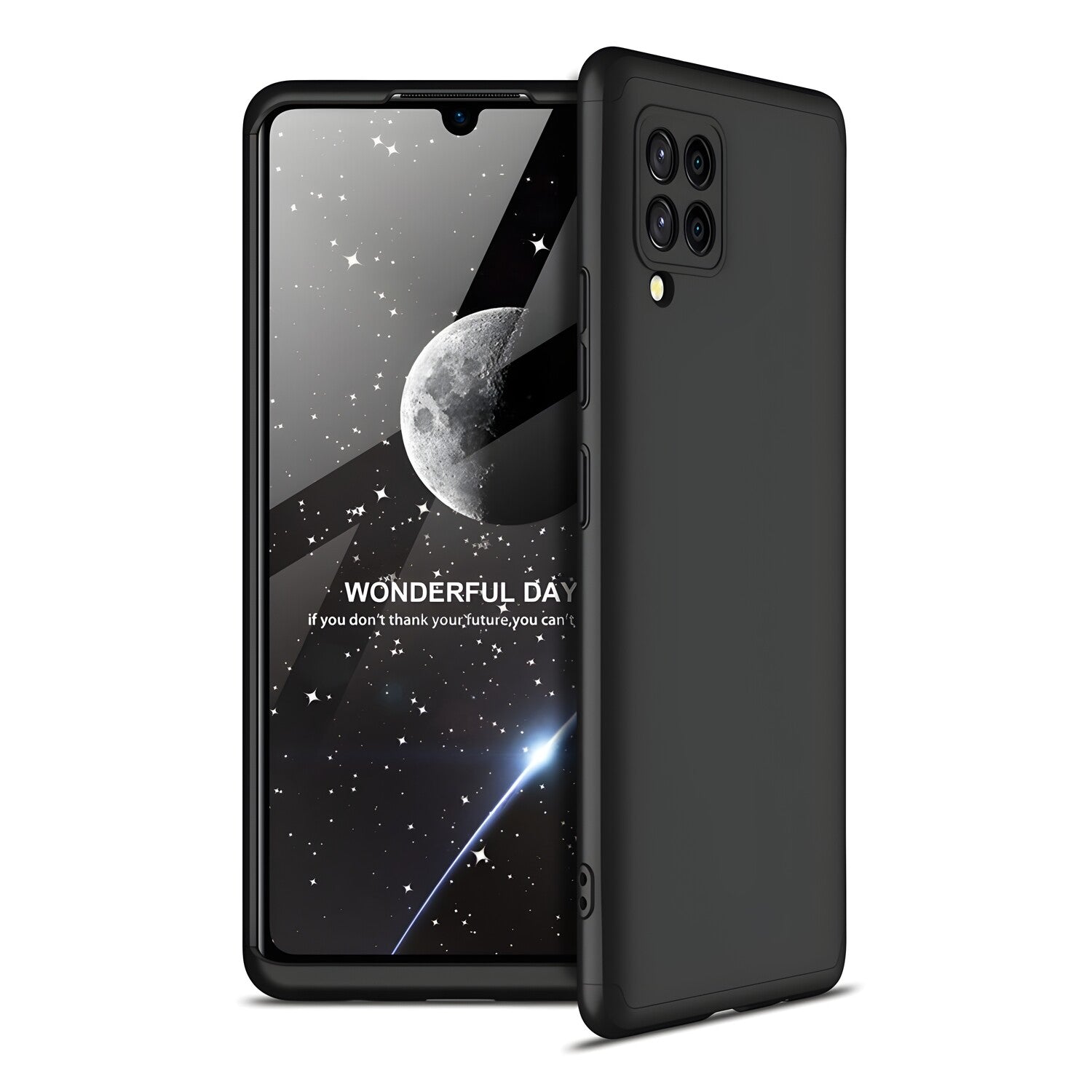 Zaštitna futrola GKK 360 - Prednji i stražnji poklopac cijelog mobitela za Samsung Galaxy A42 5G - Crna KP9622