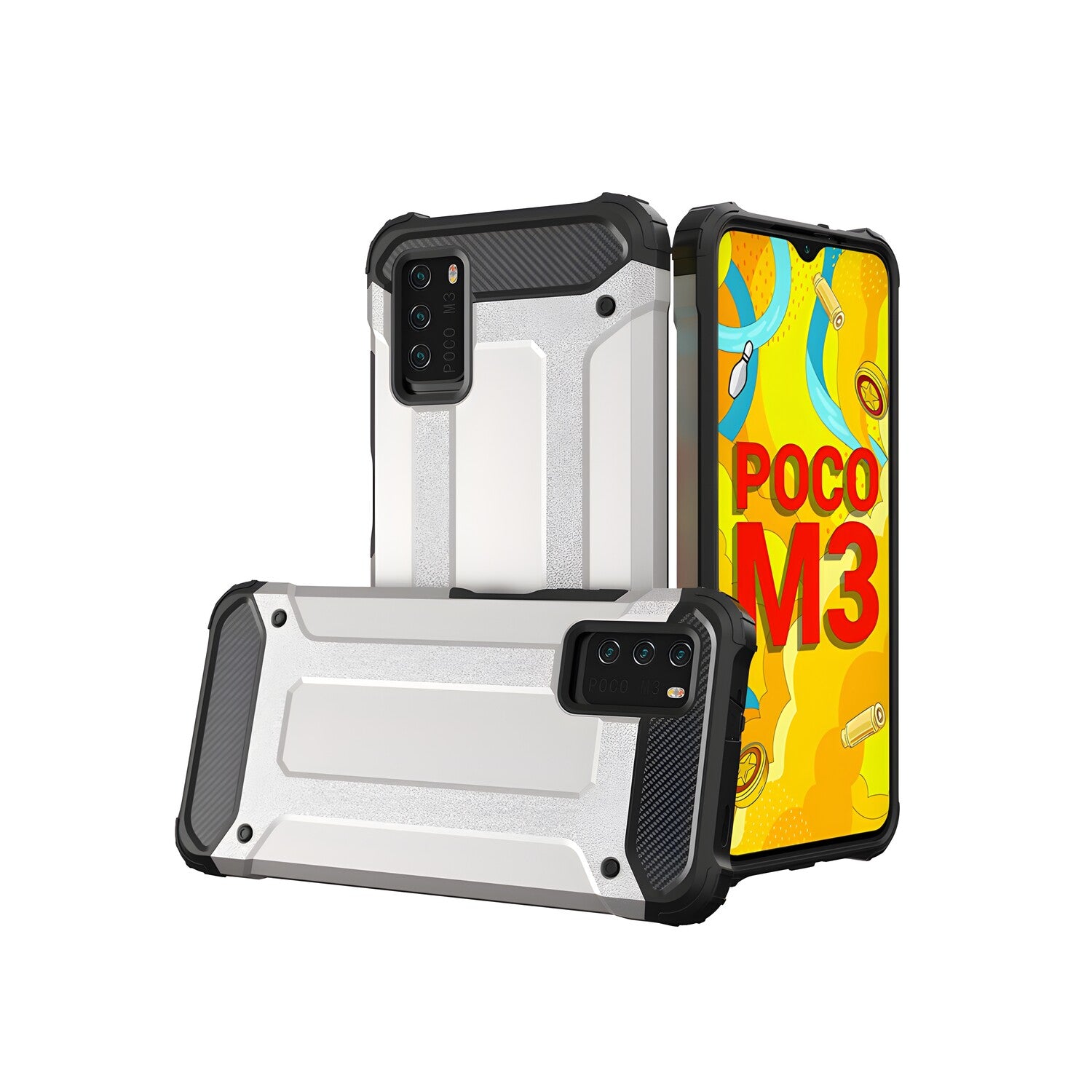Futrola Hybrid Armor za Xiaomi Redmi Note 10 5G/Poco M3 Pro - Srebrna KP10257