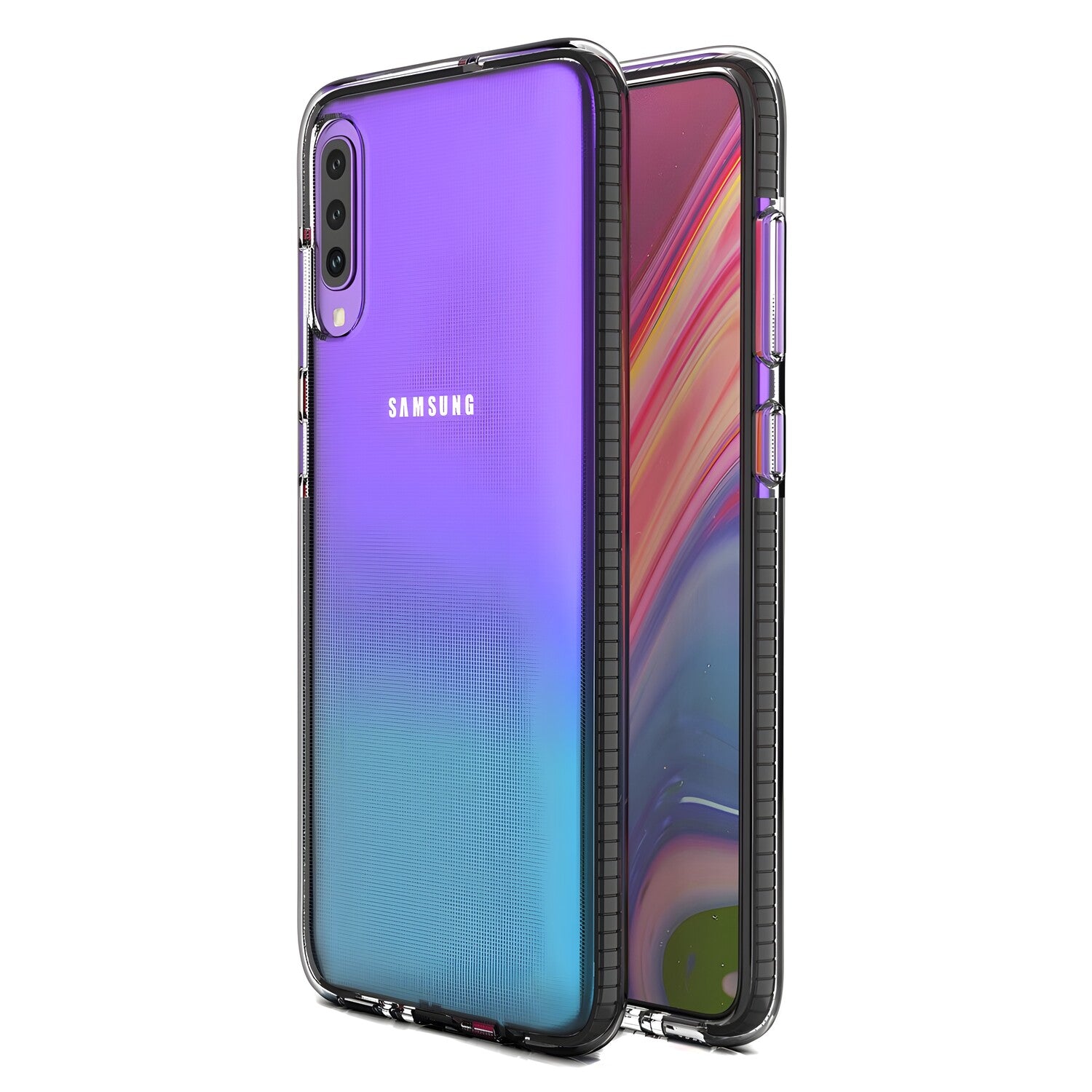 Futrola Spring clear TPU za Samsung Galaxy A70 - Crna KP10544