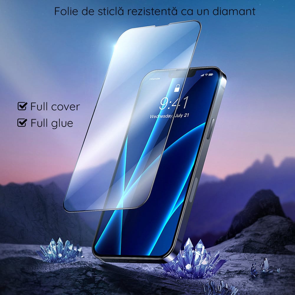 MOCOLO - 2.5D zakrivljeno potpuno ljepljivo staklo - Motorola G51 5G - crno