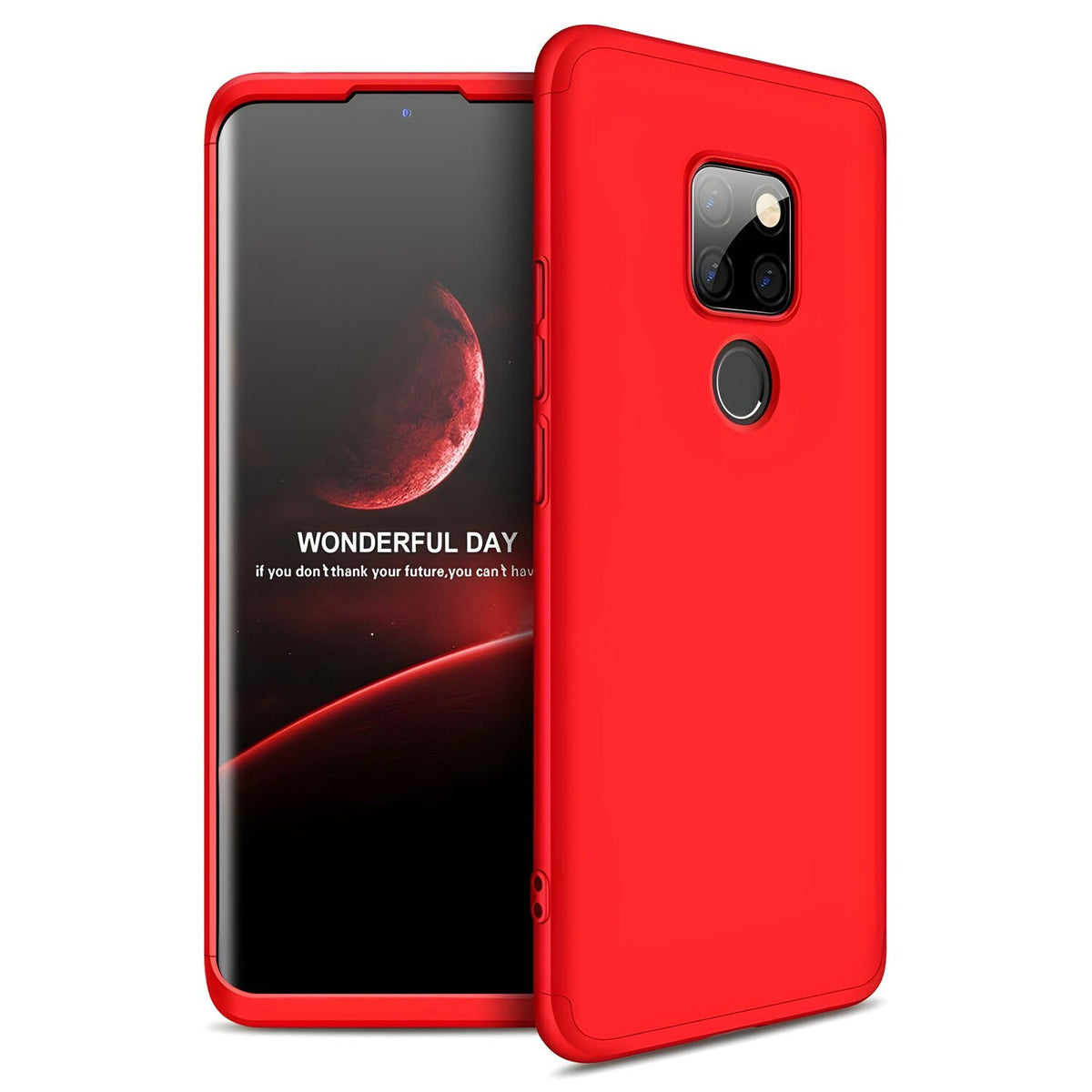 Zaštitna futrola GKK 360 - Prednji i stražnji poklopac cijelog mobitela za Huawei Mate 20 - Crvena