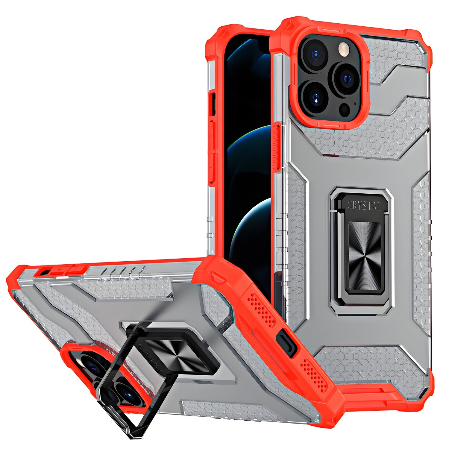 Futrola Crystal Ring Case za Apple iPhone 13 Pro - Crvena KP13883