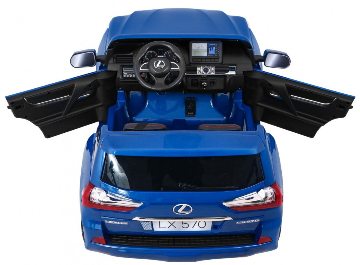Licencirani auto na akumulator Lexus LX570 4x4 - dvosjed - plavi/lakirani