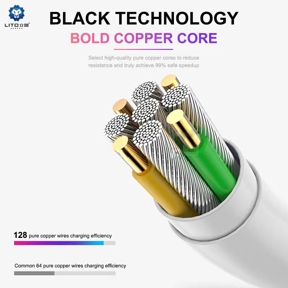 LITO - USB data kabel Lightning, 2M
