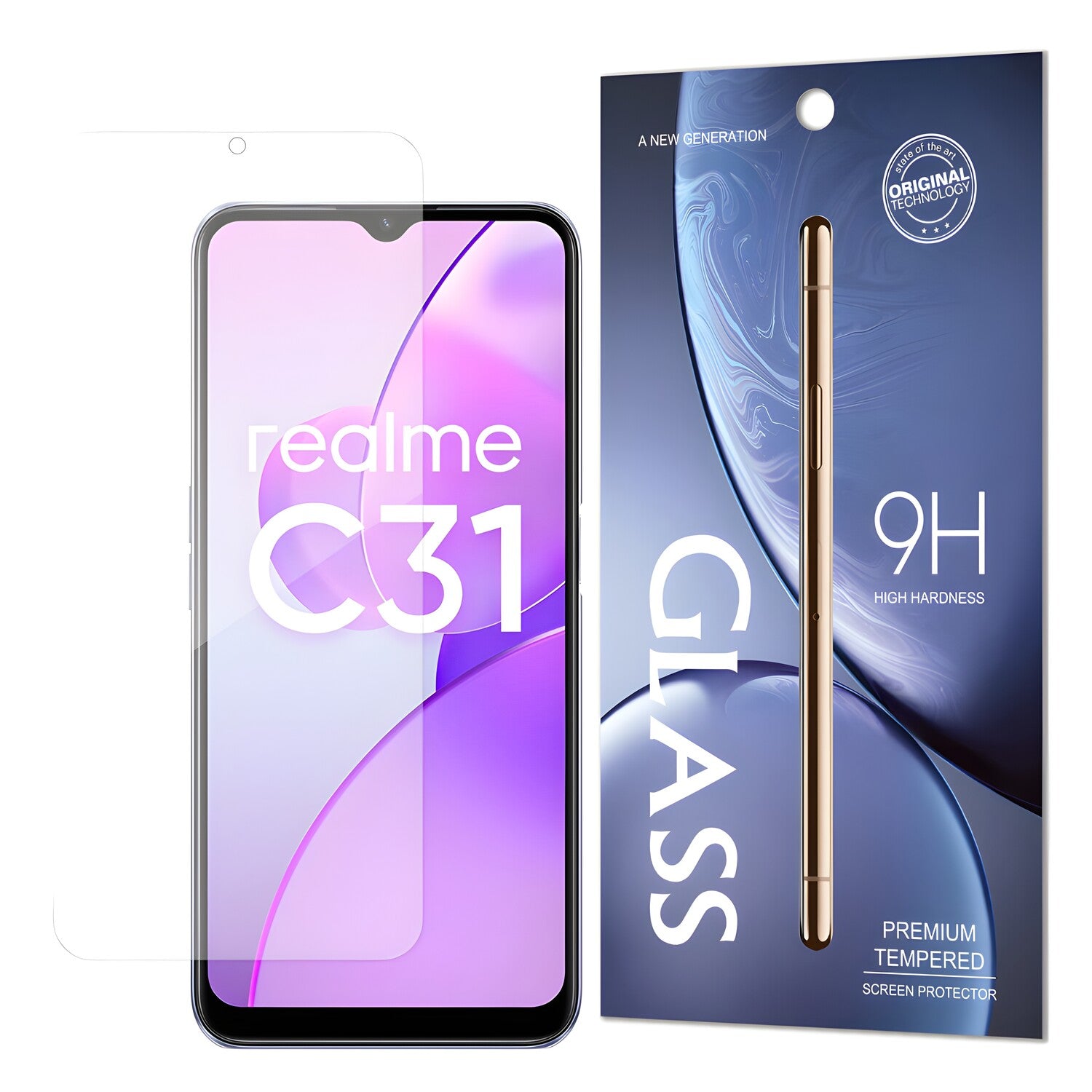 Kaljeno staklo 9H za Realme C31 - Prozirna KP22489