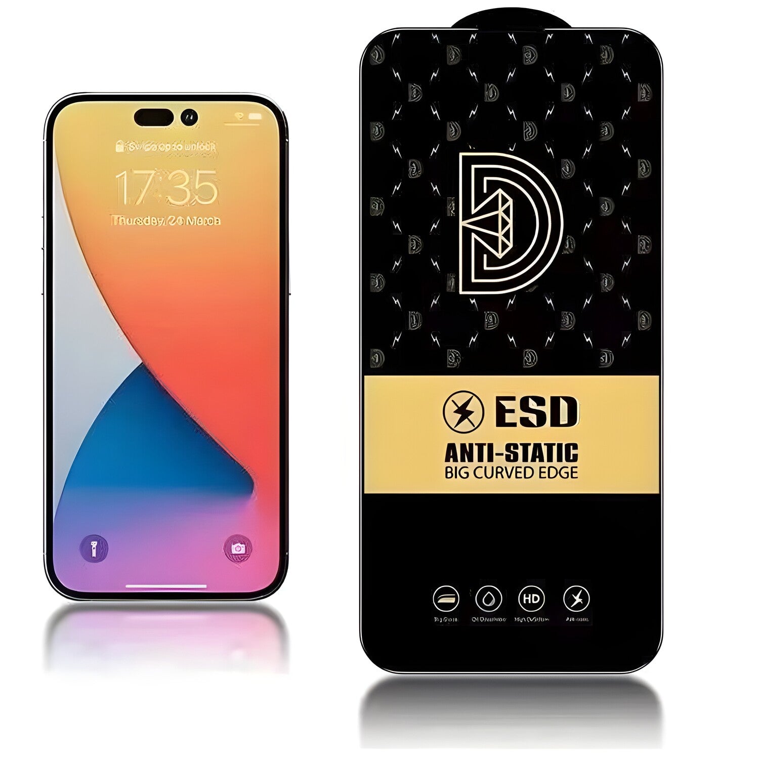 Diamond antistatičko kaljeno staklo za Apple iPhone 14 Pro - Crna KP24212