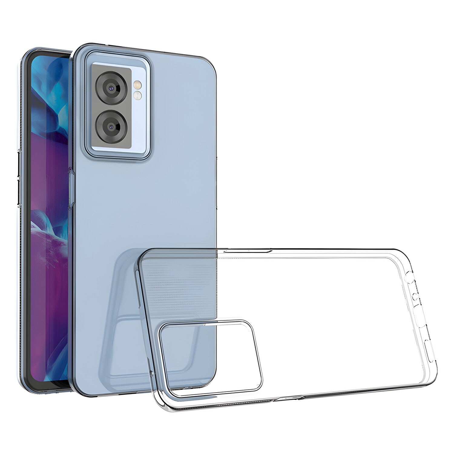 Przezračno zaštitno kućište za Oppo A57 5G/A57/A77 5G/A77/K10 5G - Prozirna KP24266