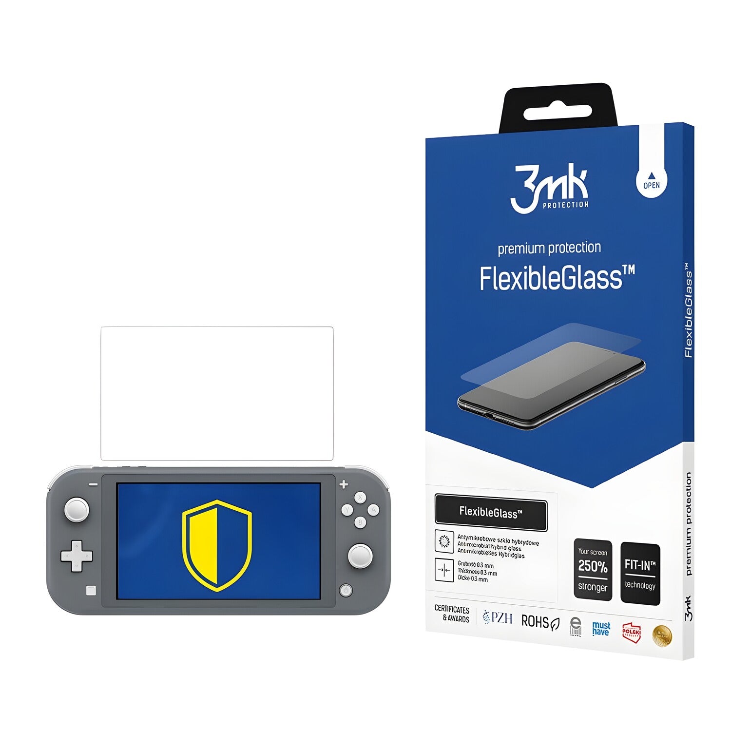 Zaštitno hibridno staklo 3mk FlexibleGlass za Nintendo Switch Lite 2019 - Prozirna KP24674