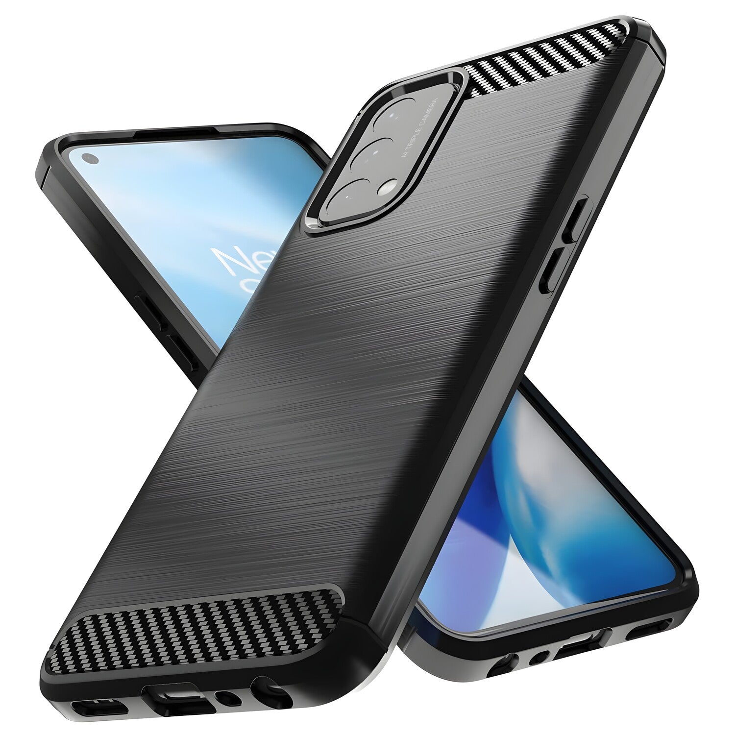 Futrola Carbon Shield TPU za OnePlus Nord N200 - Crna KP24723