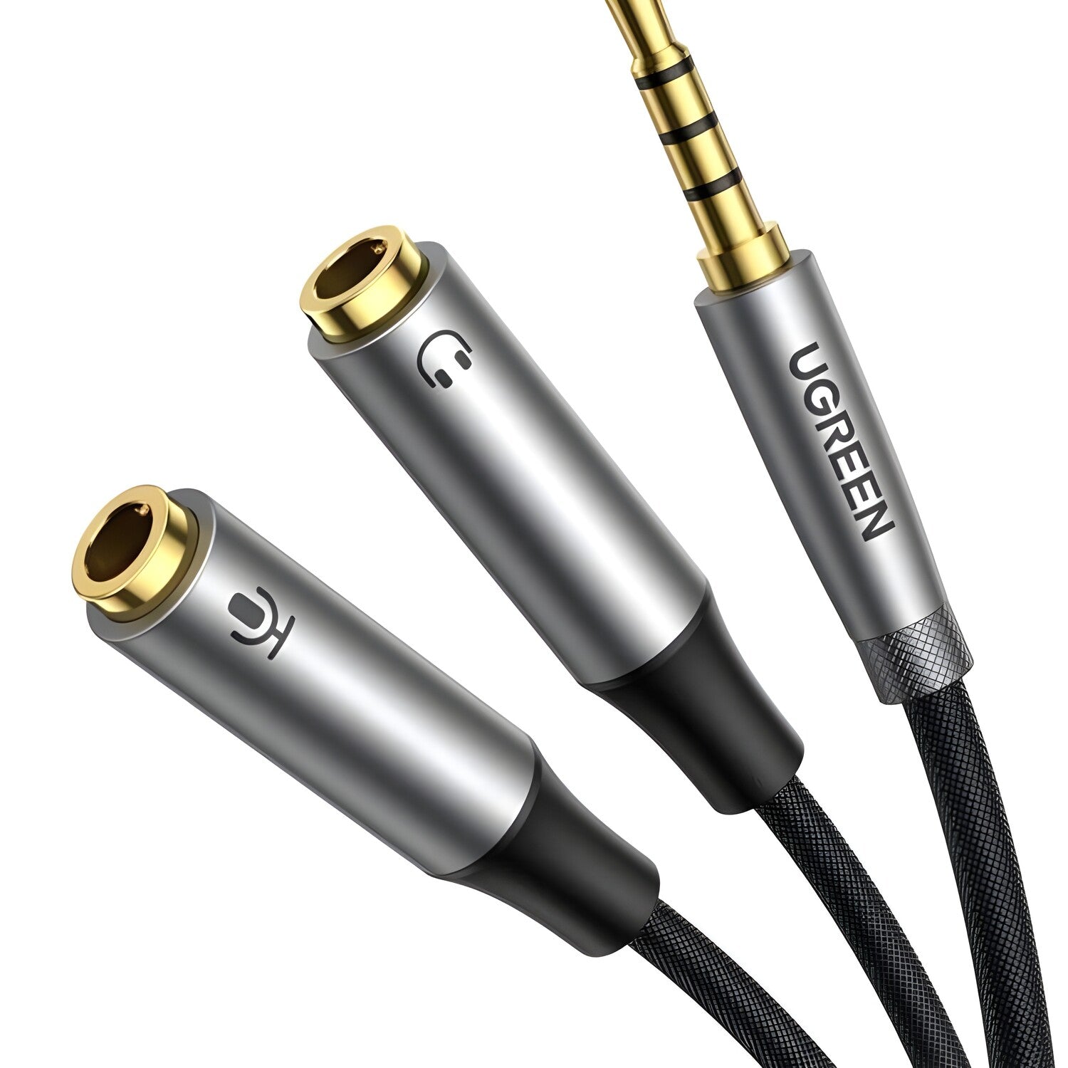 Ugreen - 3,5 mm - mužjak - za dualni 3,5 mm ženski razdjelnik slušalica - Siva KP26284