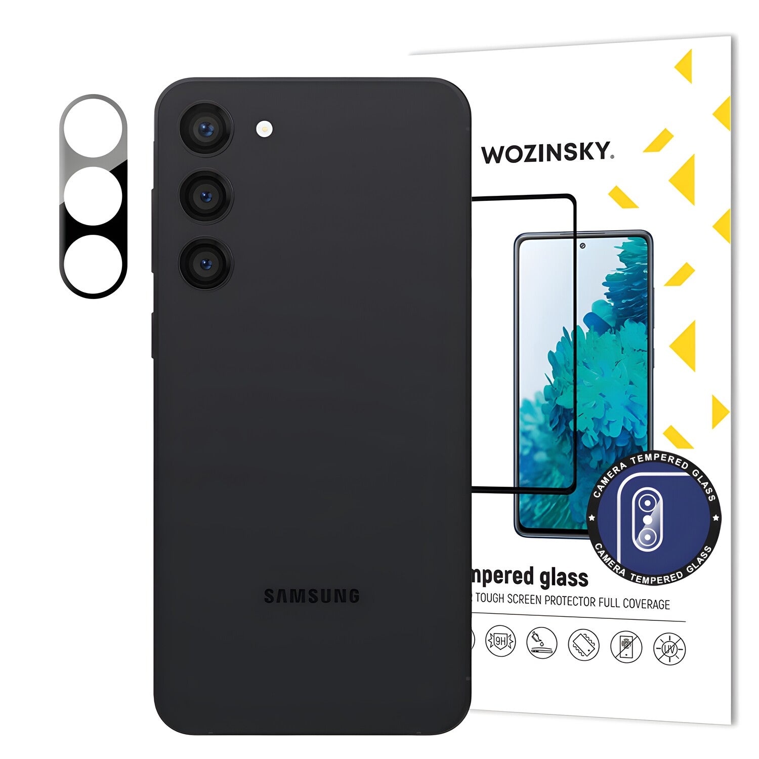Wozinsky kaljeno staklo za kameru 9H za Samsung Galaxy S23 Plus - Crna KP26308