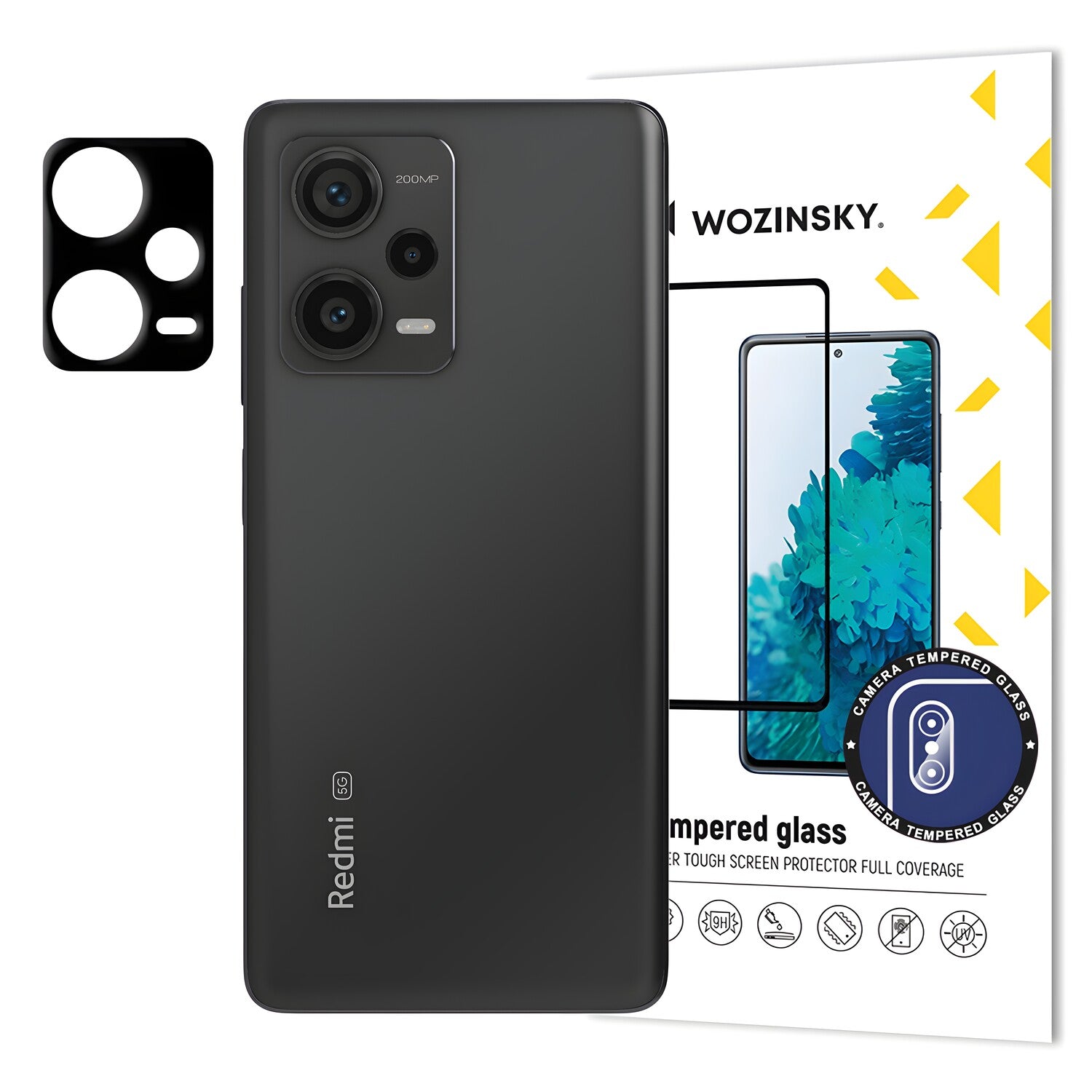 Wozinsky kaljeno staklo za kameru 9H za Xiaomi Redmi Note 12 Pro+ - Crna KP26449