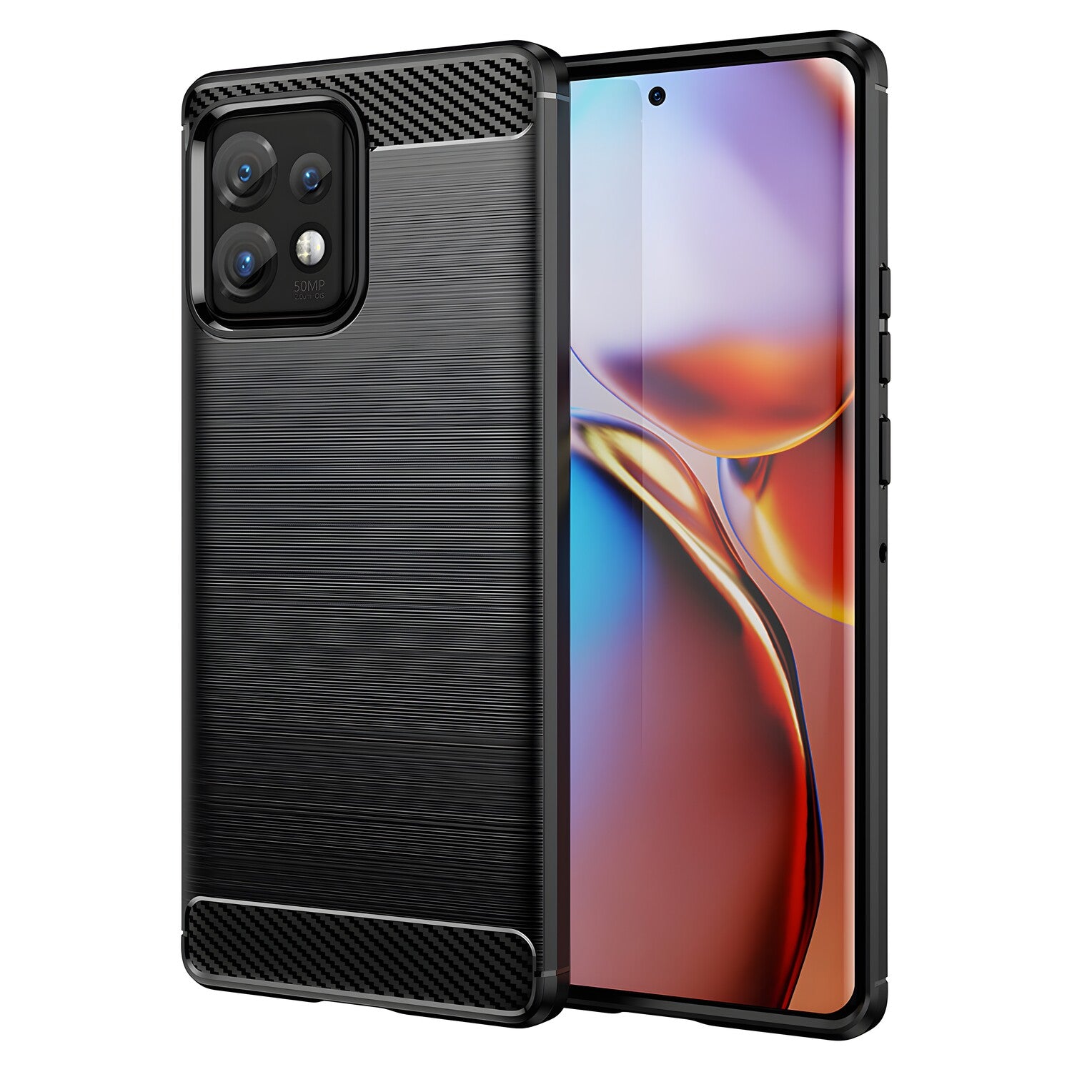 Futrola Carbon Shield TPU za Motorola Moto X40/Moto X40 Pro/Edge 40 Pro/Edge+ 2023 - Crna KP26463