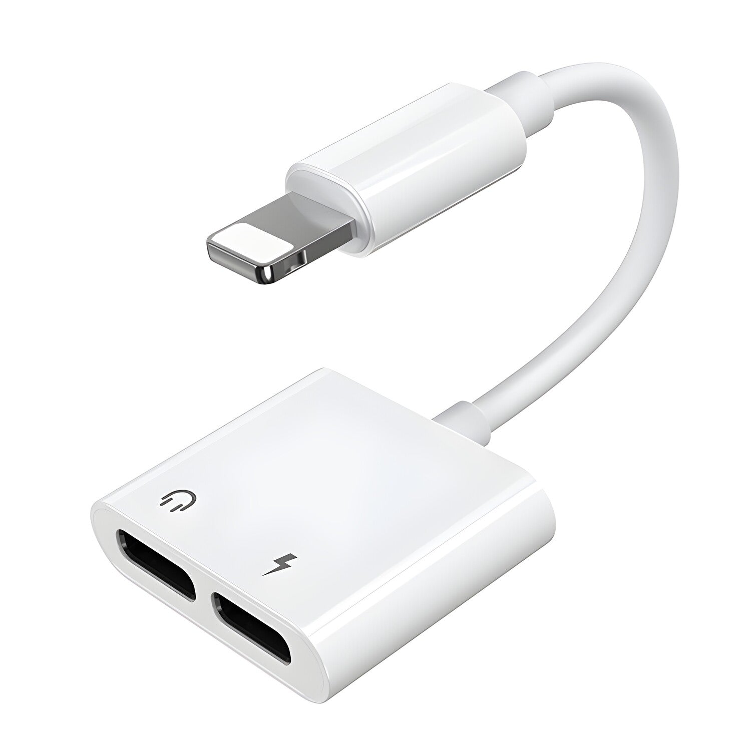 Joyroom Lightning 2x adapter za slušalice, zvuk i punjenje - Bijela KP26483
