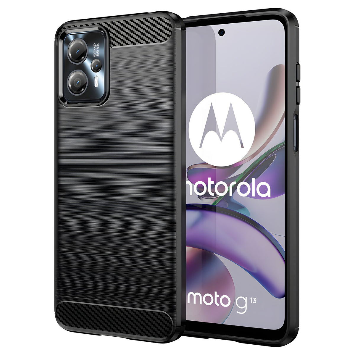 Futrola Carbon Shield TPU za Motorola Moto G13/Moto G23 - Crna KP27674