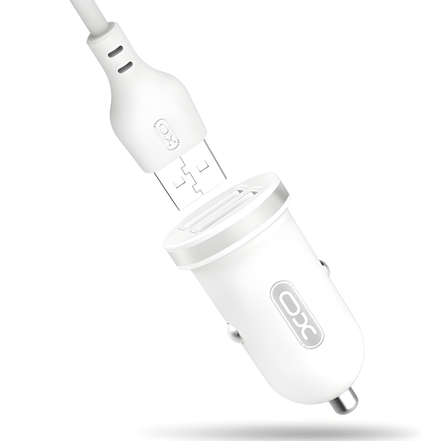 XO Auto punjač s USB - C kabelom 2x USB 2,1A - Bijela KP31793