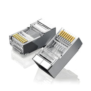 Ugreen 10x RJ45 8P8C UTP konektori za Cat 6/Cat 5/Cat 5e kabele - Srebrna KP32996