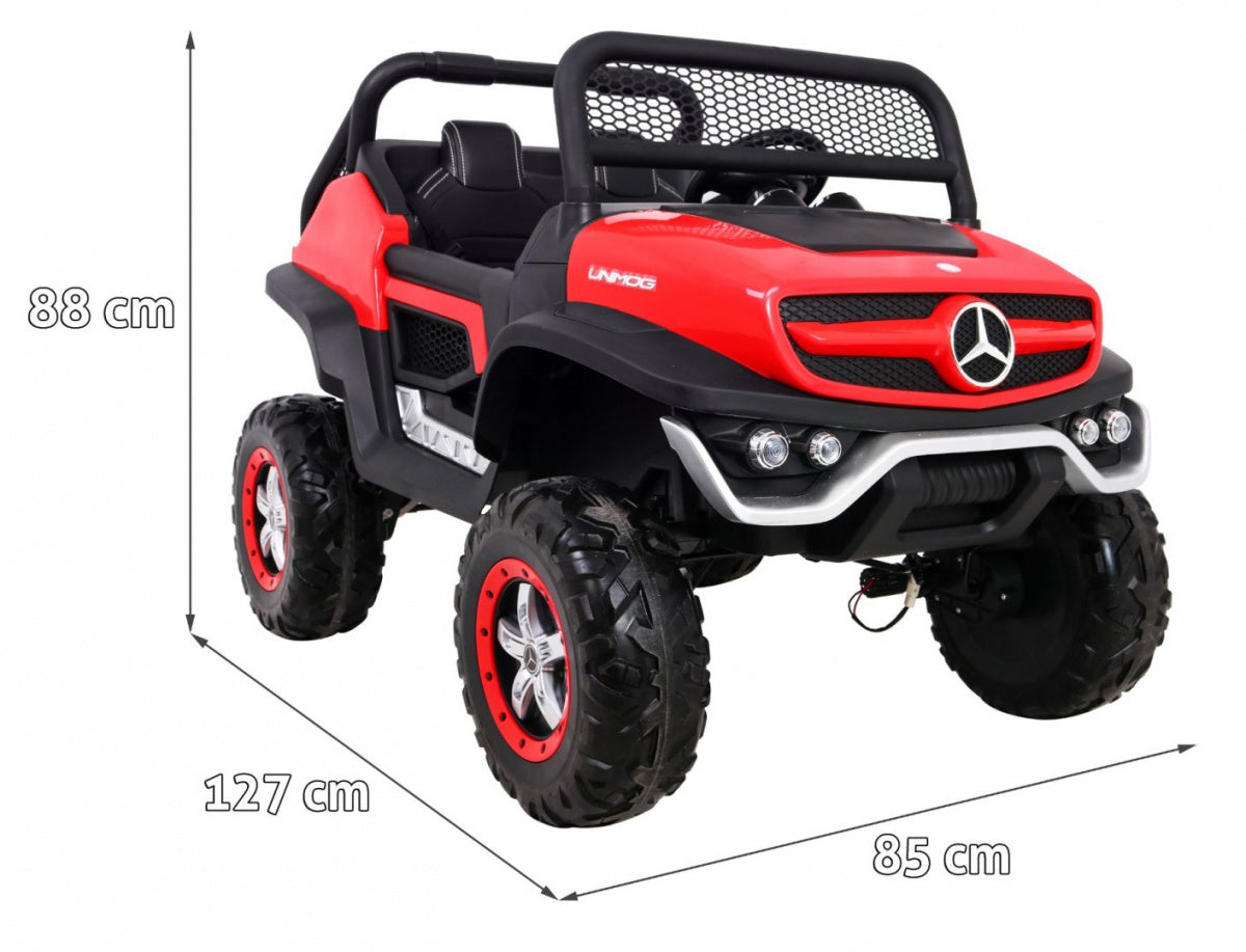 Licencirani auto na akumultor Mercedes BENZ UNIMOG - Crveni