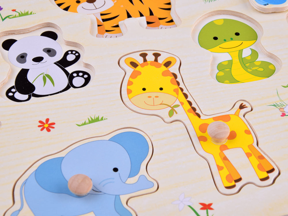 Drvene puzzle životinje 10 elemenata