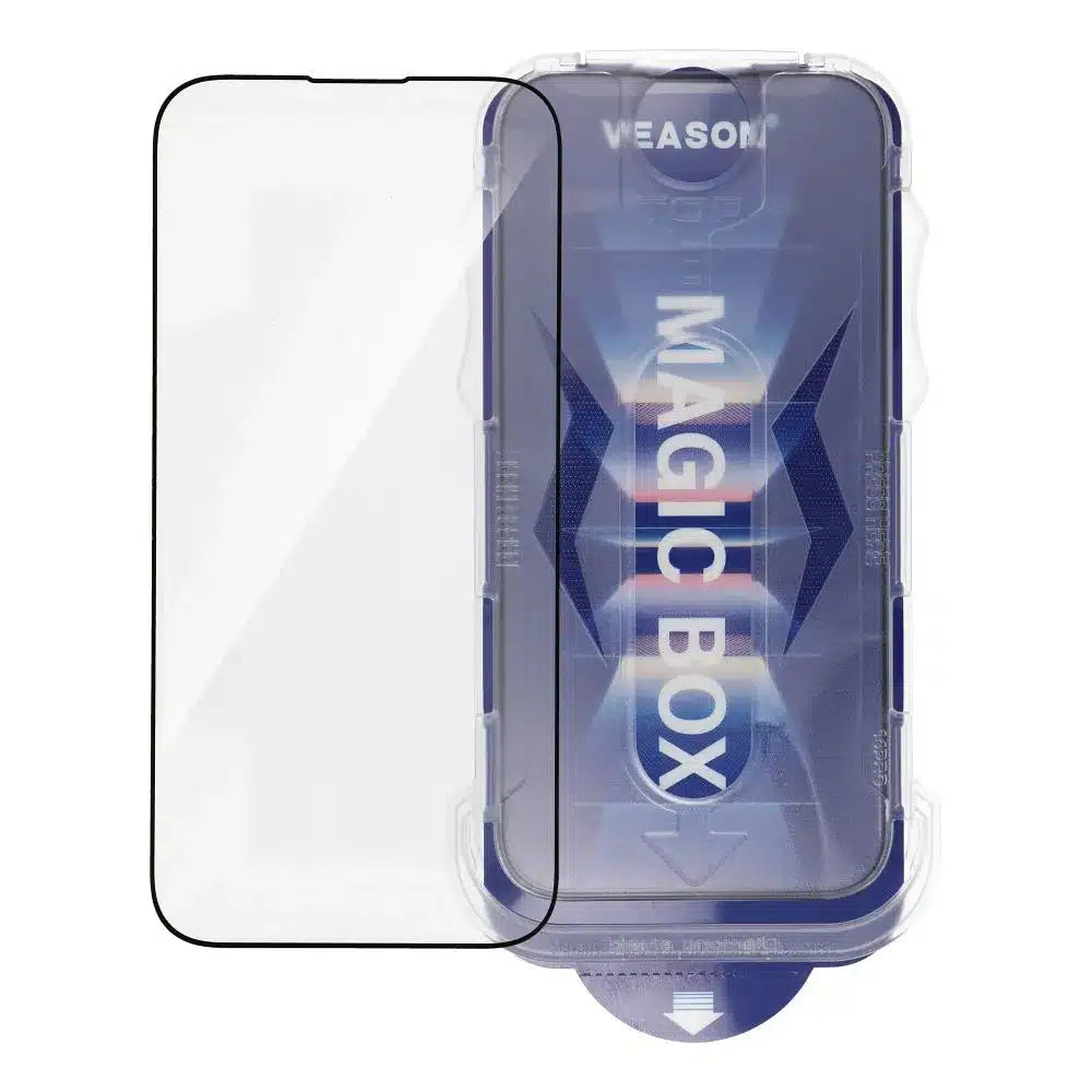 Kaljeno staklo 6D Pro Veason Easy-Install Glass – za iPhone 13 Pro Max / iPhone 14 Plus crno