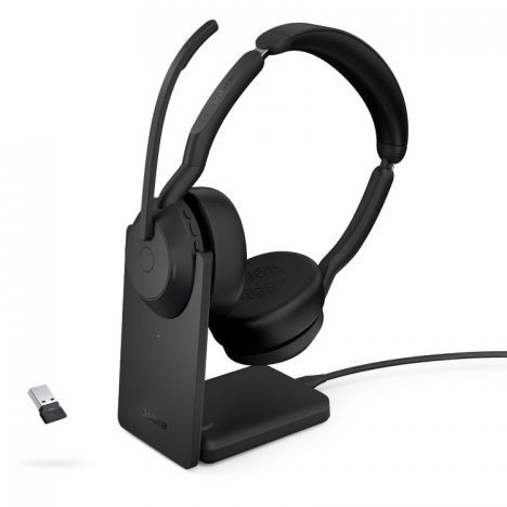 Jabra 25599-989-989 naglavne slušalice i slušalice s ugrađenim mikrofonom Žičano i bežično Obruč za glavu Ured / pozivni centar Bluetooth Postolje za punjenje Crno