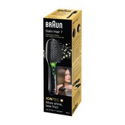 Braun Satin Hair 7 Odrasli Ravna četka za kosu Crno 1 kom