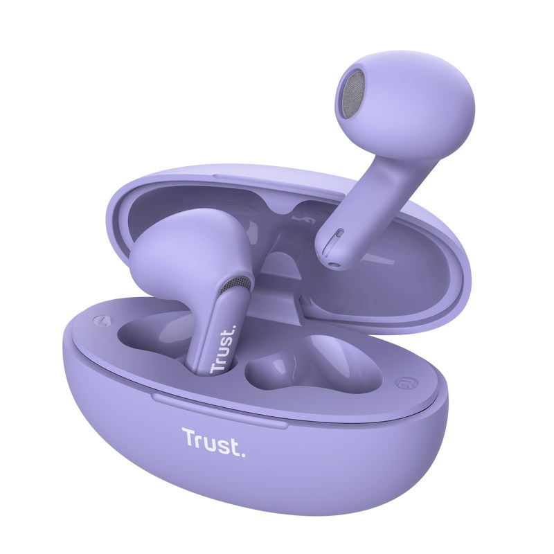Trust Yavi Slušalice True Wireless Stereo (TWS) U uhu Pozivi/glazba USB Tip-C Bluetooth Ljubičasto