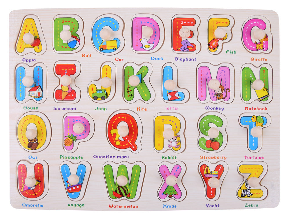Drvene puzzle English 2u1