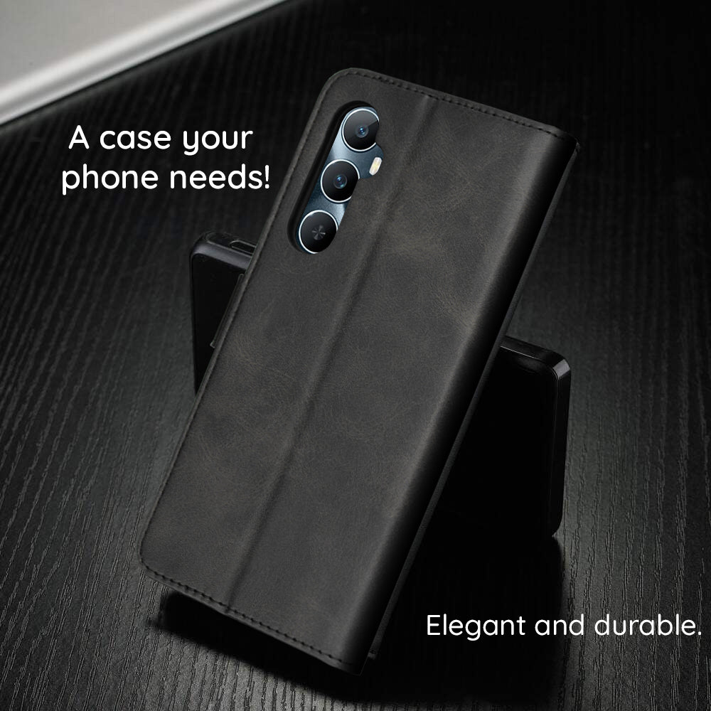 Techsuit Diary Book preklopna maska za Samsung Galaxy A15 4G / A15 5G -crna