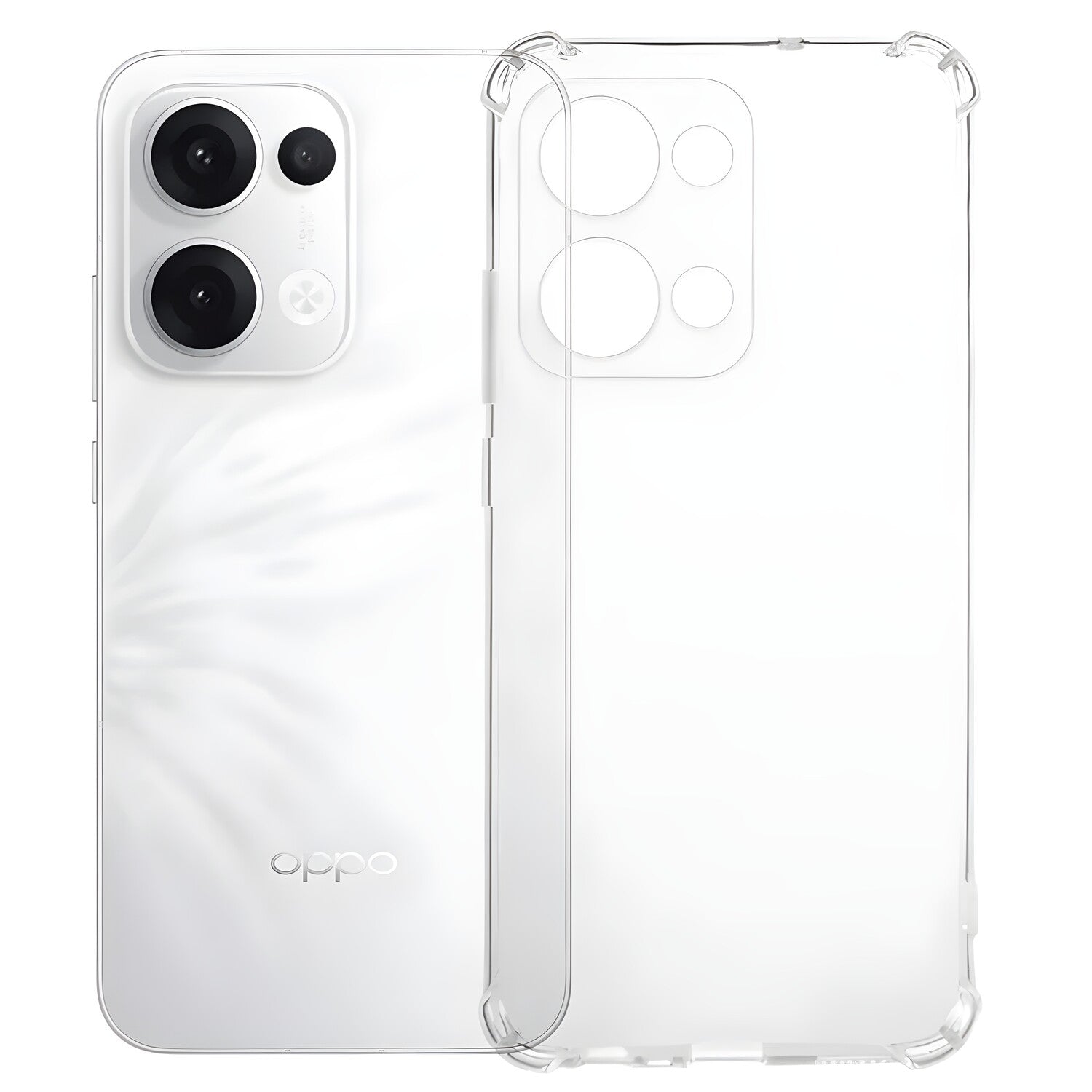 Silikonska futrola s ojačanim rubovima za Oppo Reno13 - Prozirna KP37002