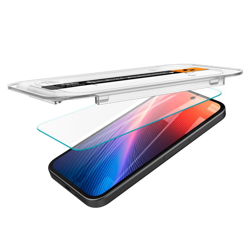 Spigen - Glas.tR EZ-FIT AGL08938 (pakiranje od 2 kom) za Google Pixel 9a - Prozirno