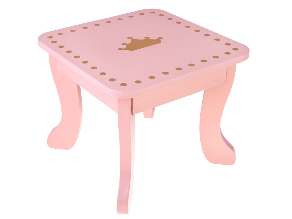 Drveni toaletni stolić pink