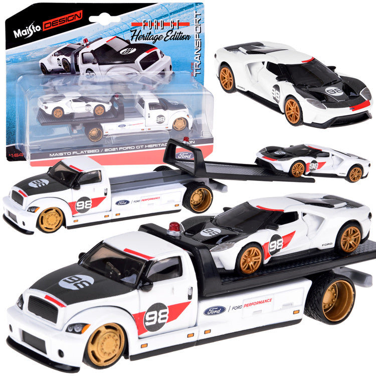 Maisto Flatbed & Ford GT Heritage 2021