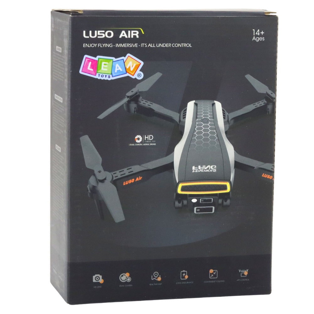 Dron na daljinsko upravljanje LU50 AIR, dupla HD MN kamera, LED svjetla - crna